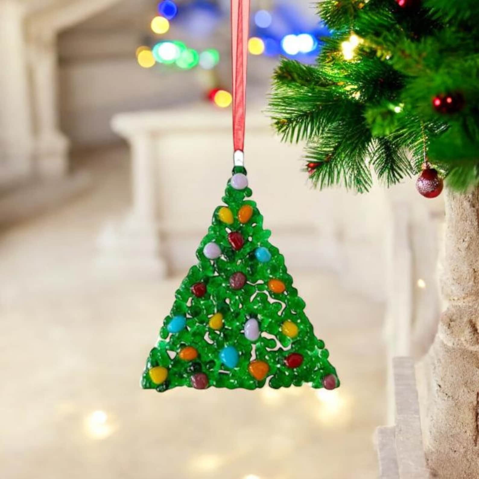 Fused Glass Christmas Tree Decoration