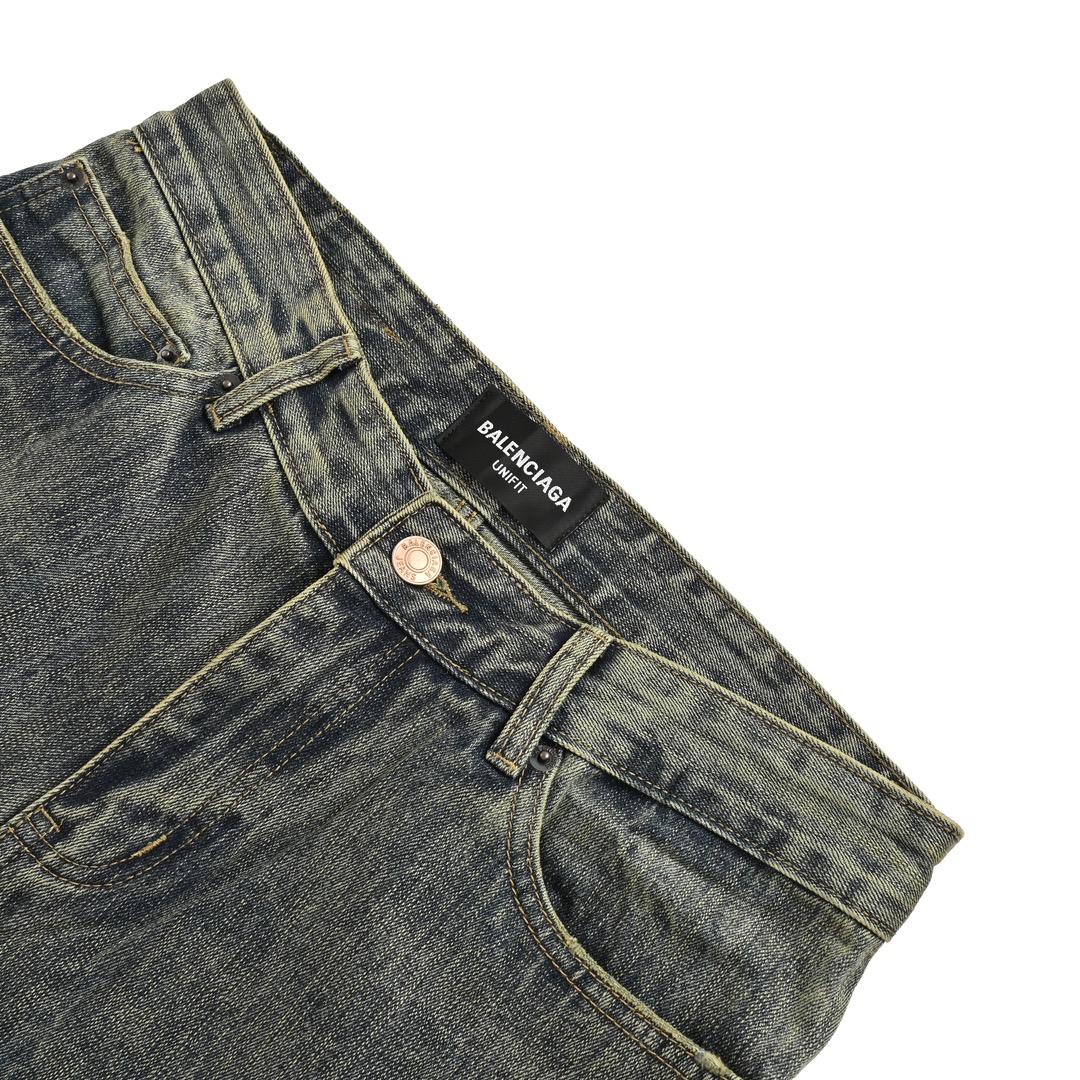 Balenciaga Fitting Room LOOK BOOK Blue Washed Orange Flared Jeans