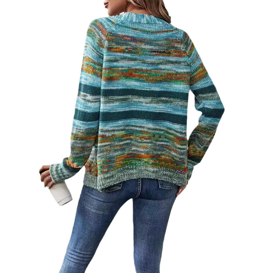 Plus Size Women's Casual Long Sleeve Sweater