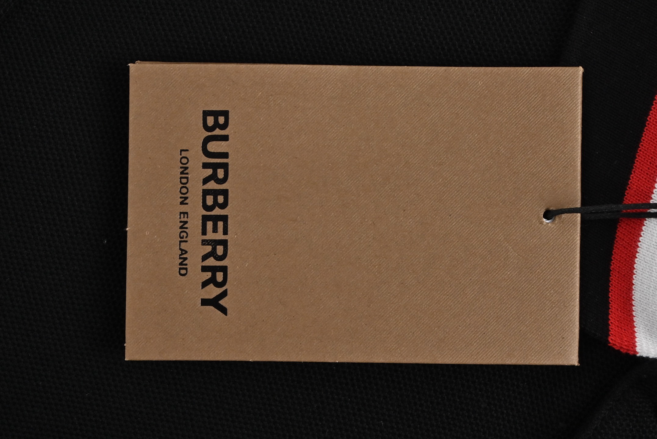 Burberry classic black and red striped Polo short sleeve