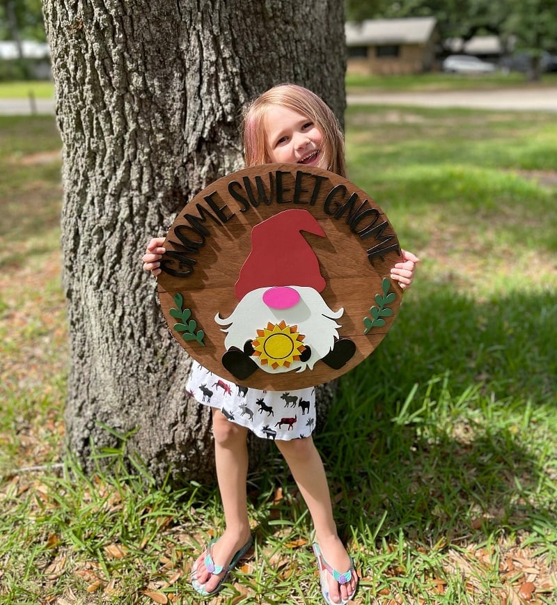 Cute 3D Seasonal Interchangeable Gnome Door Hanger
