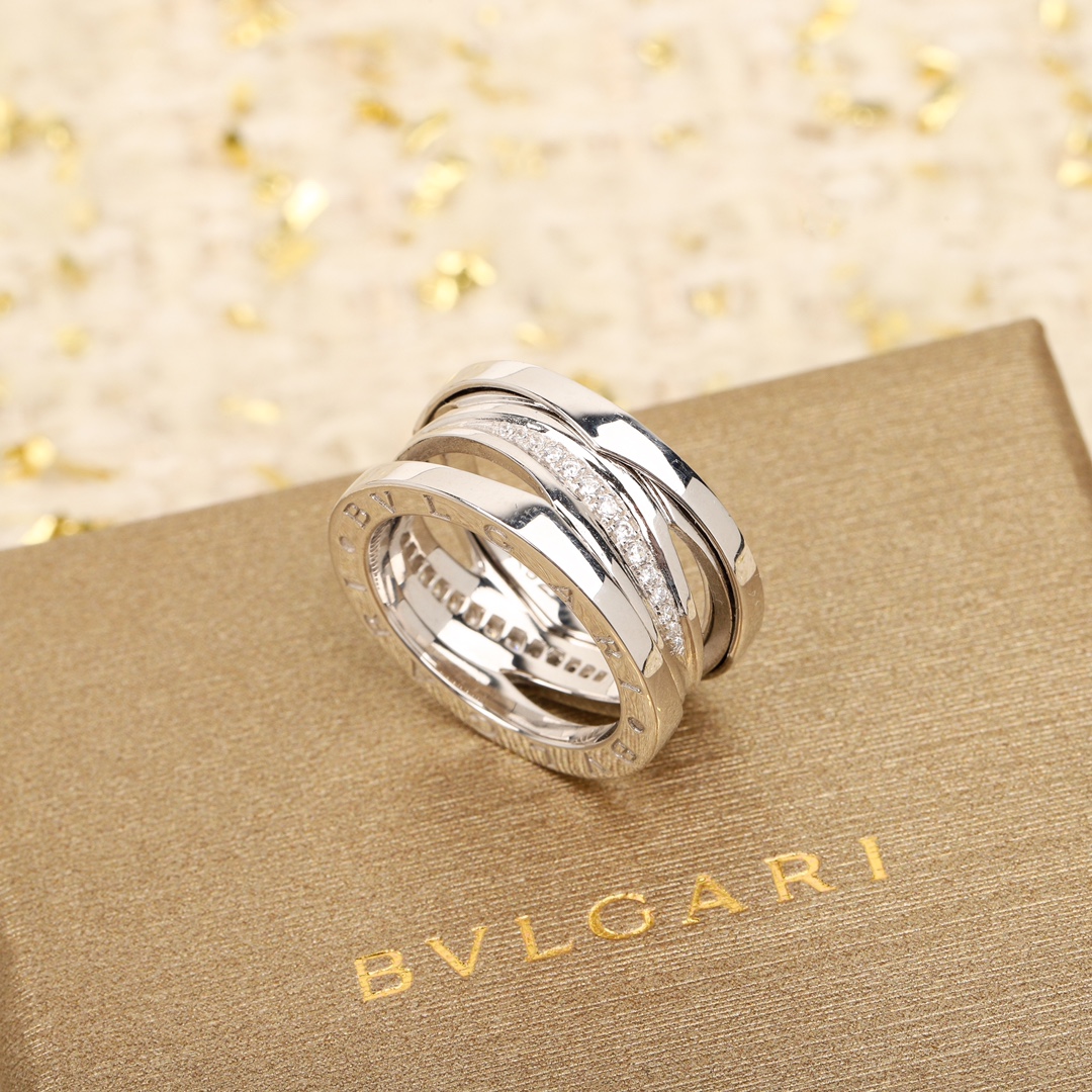 Bulgari wide openwork diamond ring