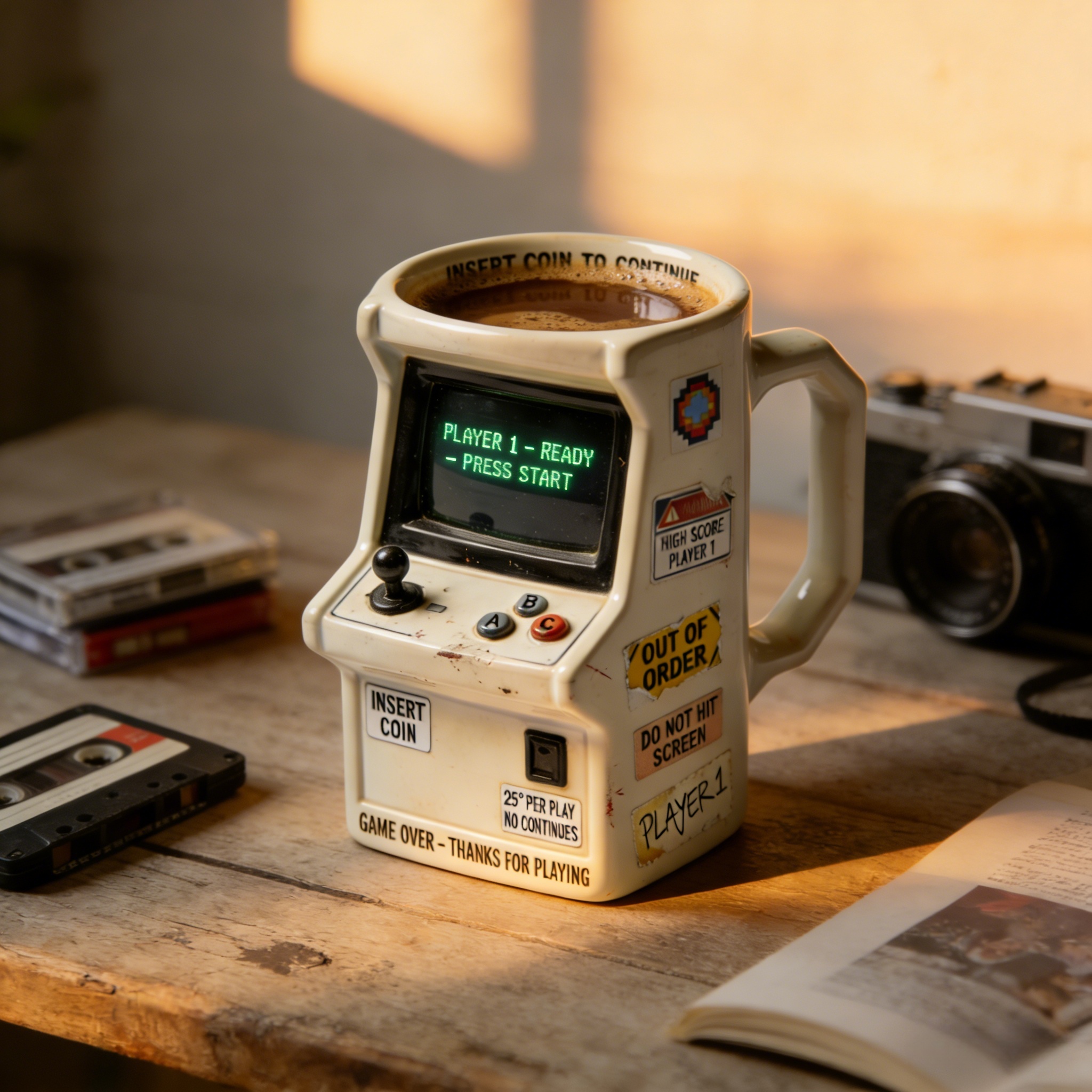Arcade Cabinet Mug – Insert Coin to Continue🤣