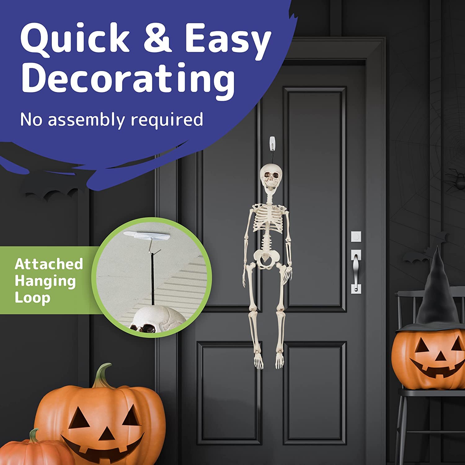 🔥Limited-Time Halloween Offer!🔥Full Body Posable Skeleton Realistic Human Bones