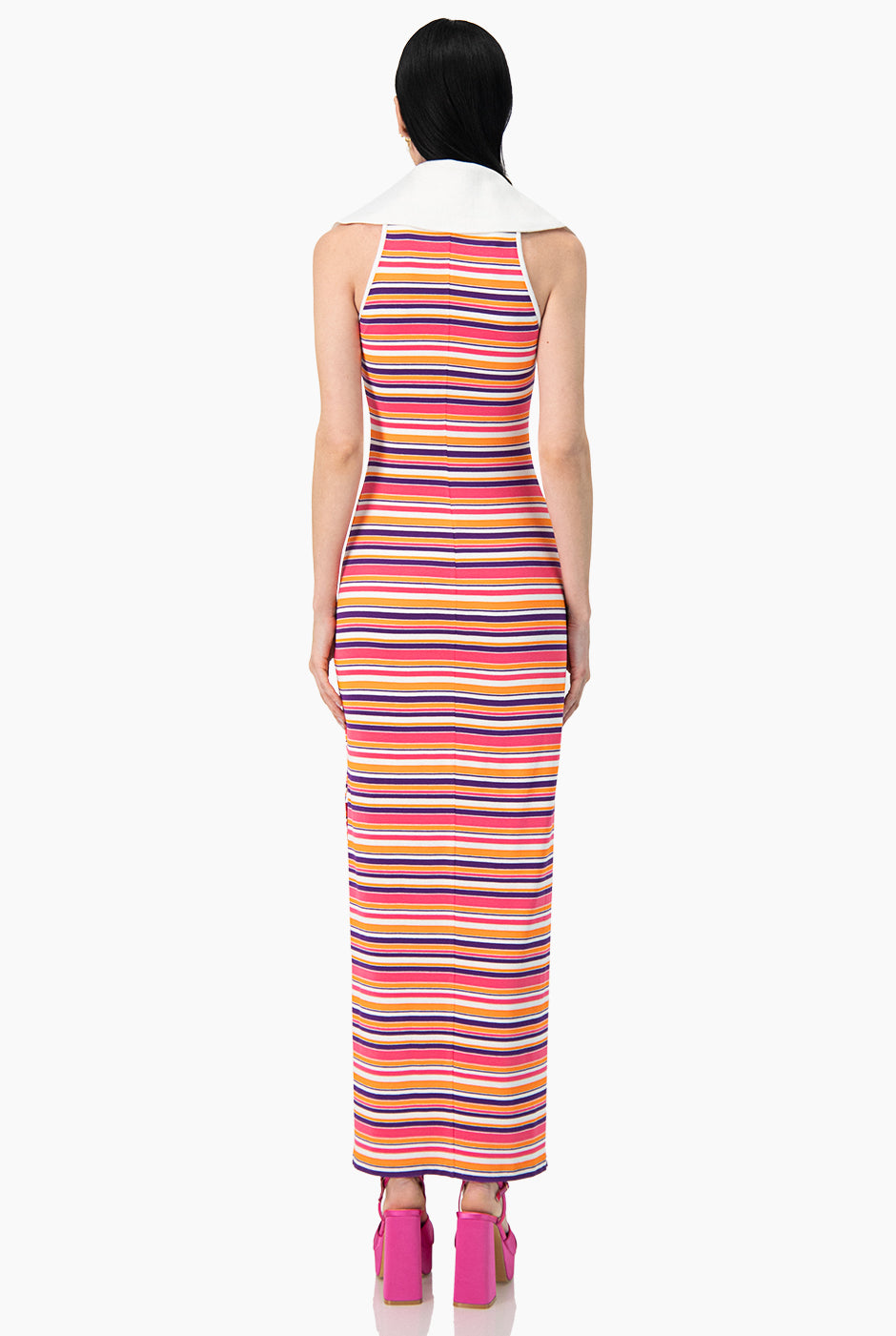 Vestido maxi sin mangas y escote en V