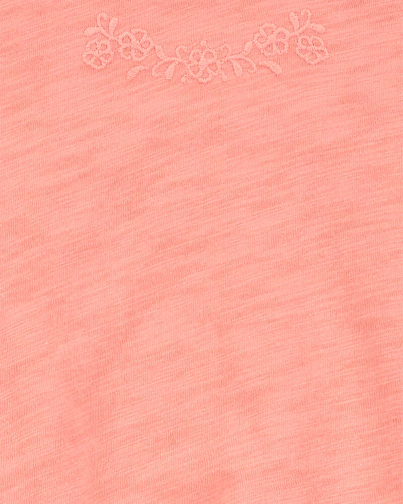 Oshkosh Kid Embroidered Tie-Front Top with Kid LENZING™ ECOVERO™ Eyelet Skirt