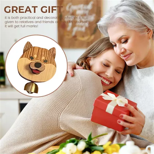 🐶🐶Cute Wooden Shiba Inu Wind Chime Doorbell💥💥（Fully hand - crafted）