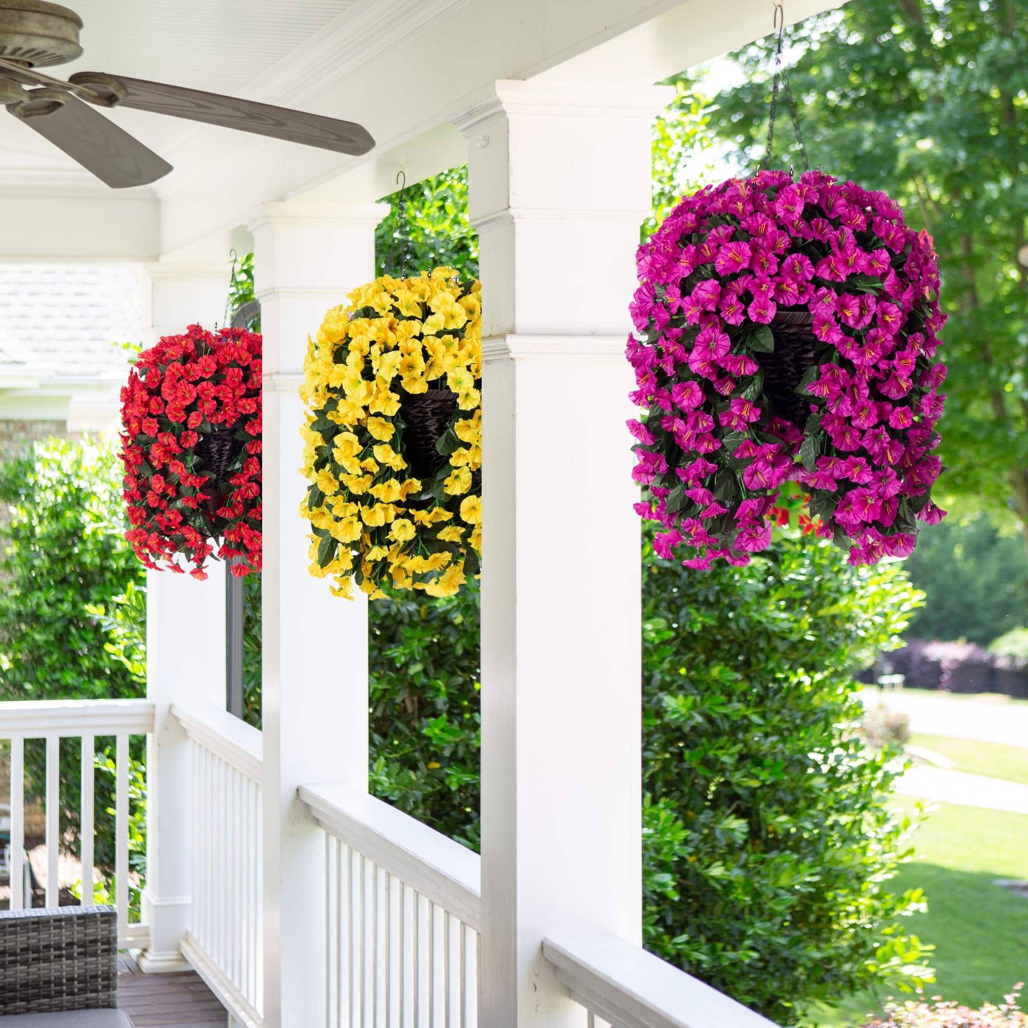 🔥ON SALE🔥Artificial Faux Hanging Flowers Plants Basket🏆Top #1 Sping Sale