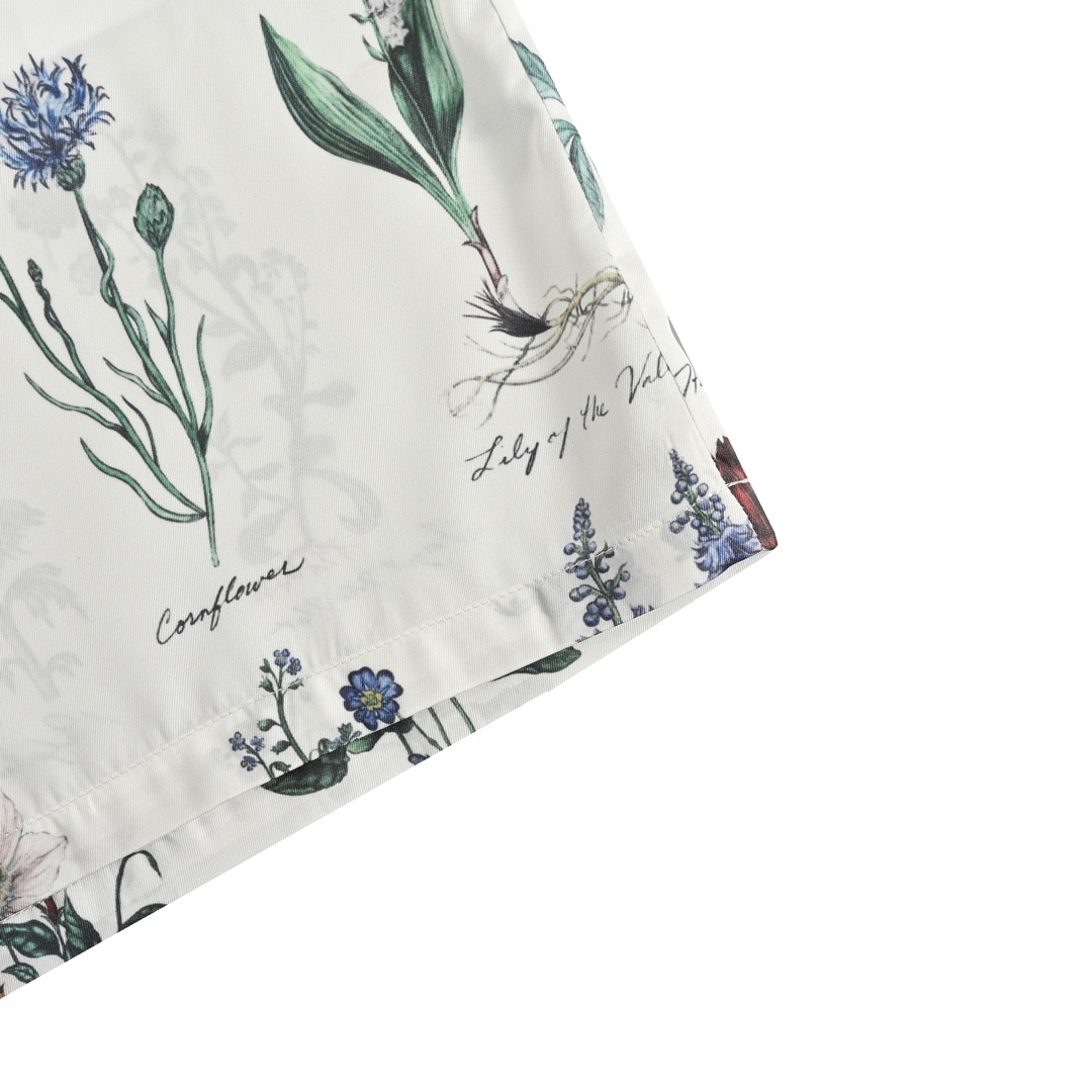 Dior 24ss floral silk shorts