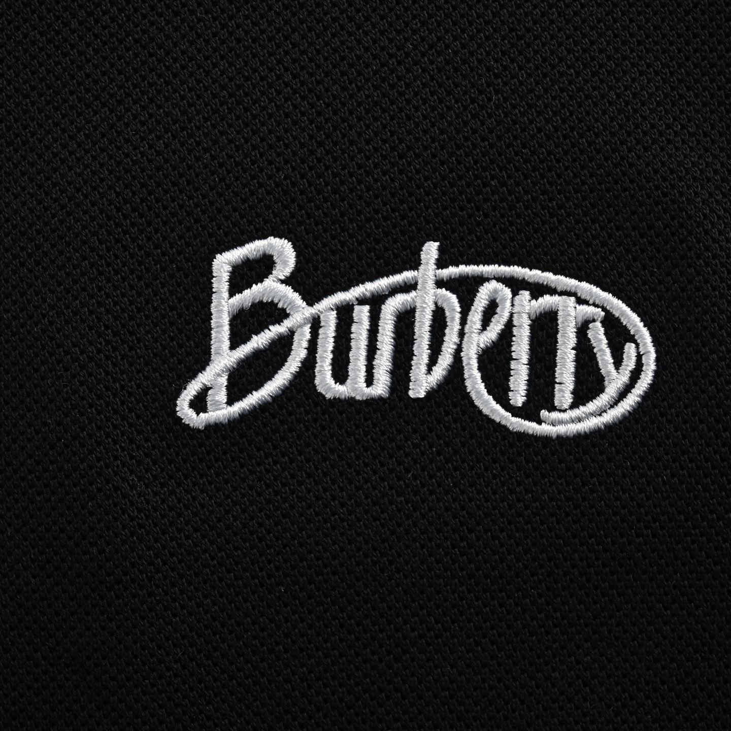 Burberry 25ss cursive lettering embroidered Polo short sleeve