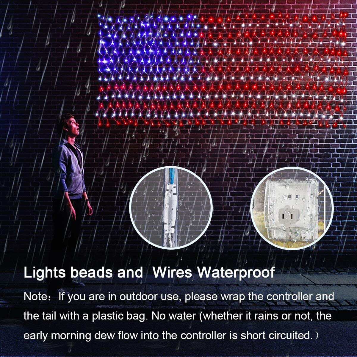 🔥Last Day 50% OFF🔥American FLAG 420 LED STRING lamp-Large American FLAG outdoor lamp