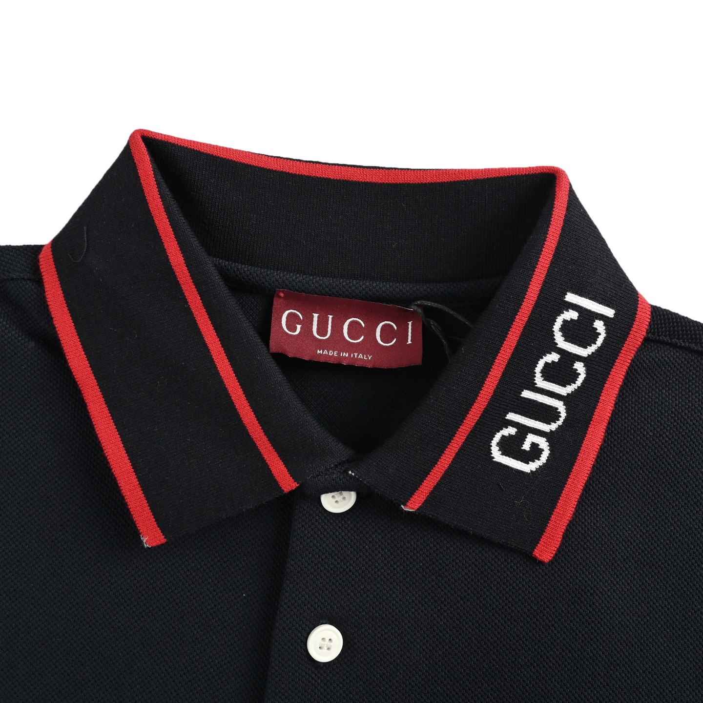 Gucci 25ss collar letter jacquard Polo short sleeve