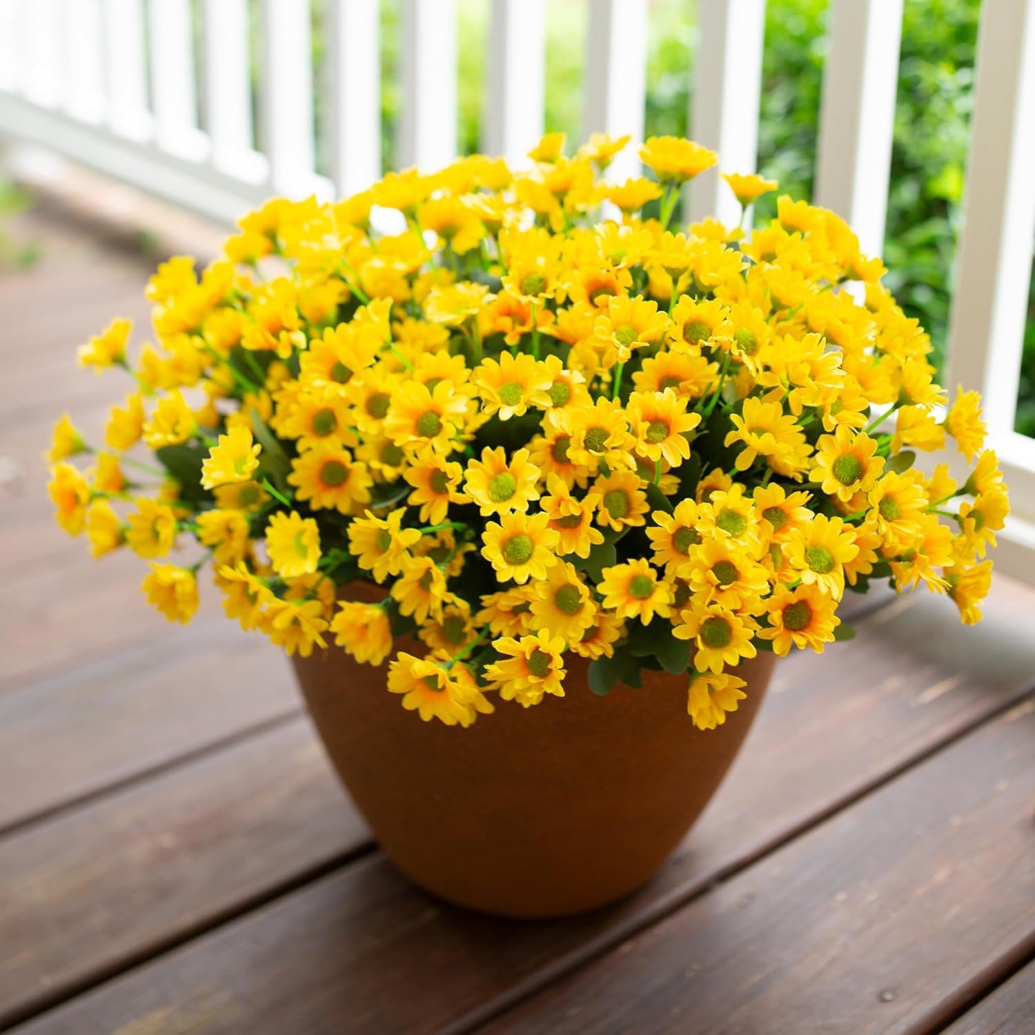 💥ON SALE💥- Artificial Mums Flowers for Outdoors Fall Autumn Decoration - UV resistant, Waterproof, Windproof