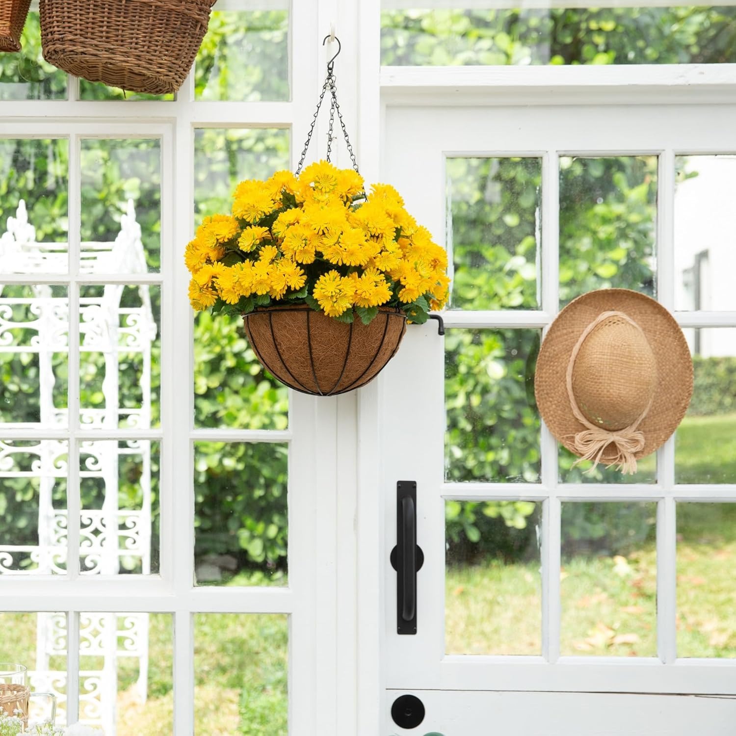 💥Last Day 49% OFF💥UV Resistant Artificial Chrysanthemum Hanging Basket