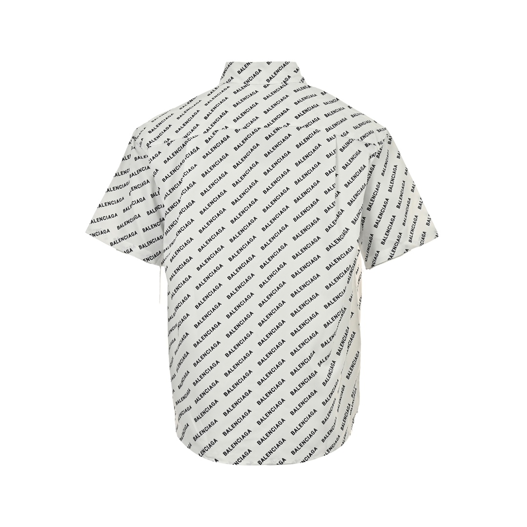 Balenciaga 24ss full print barrage short sleeve shirt