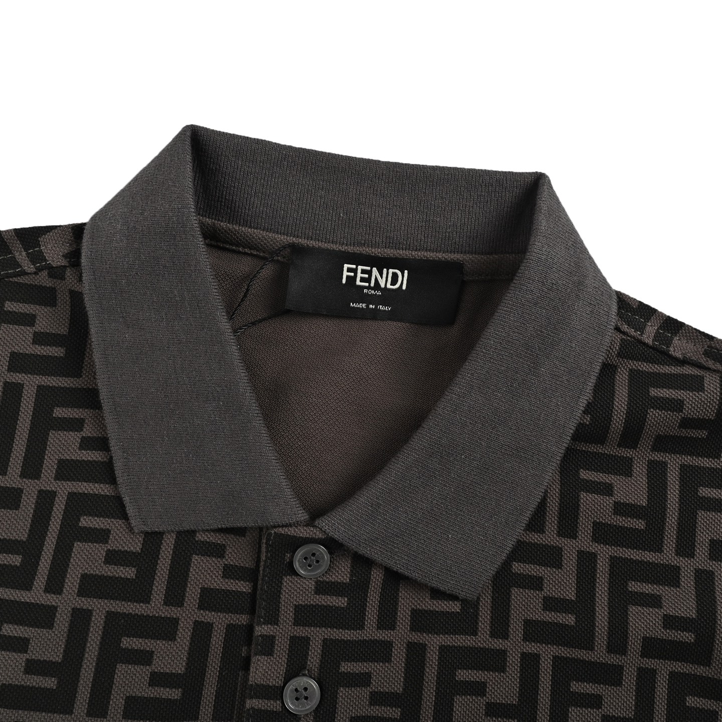 Fendi Double F full print Polo short sleeve