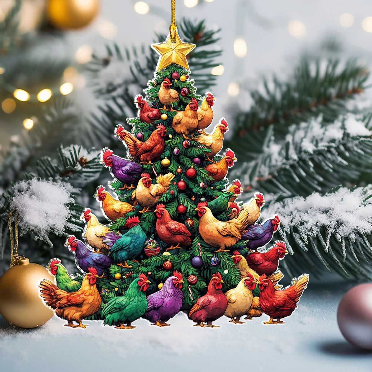 Chicken Coopmas Tree Ornament