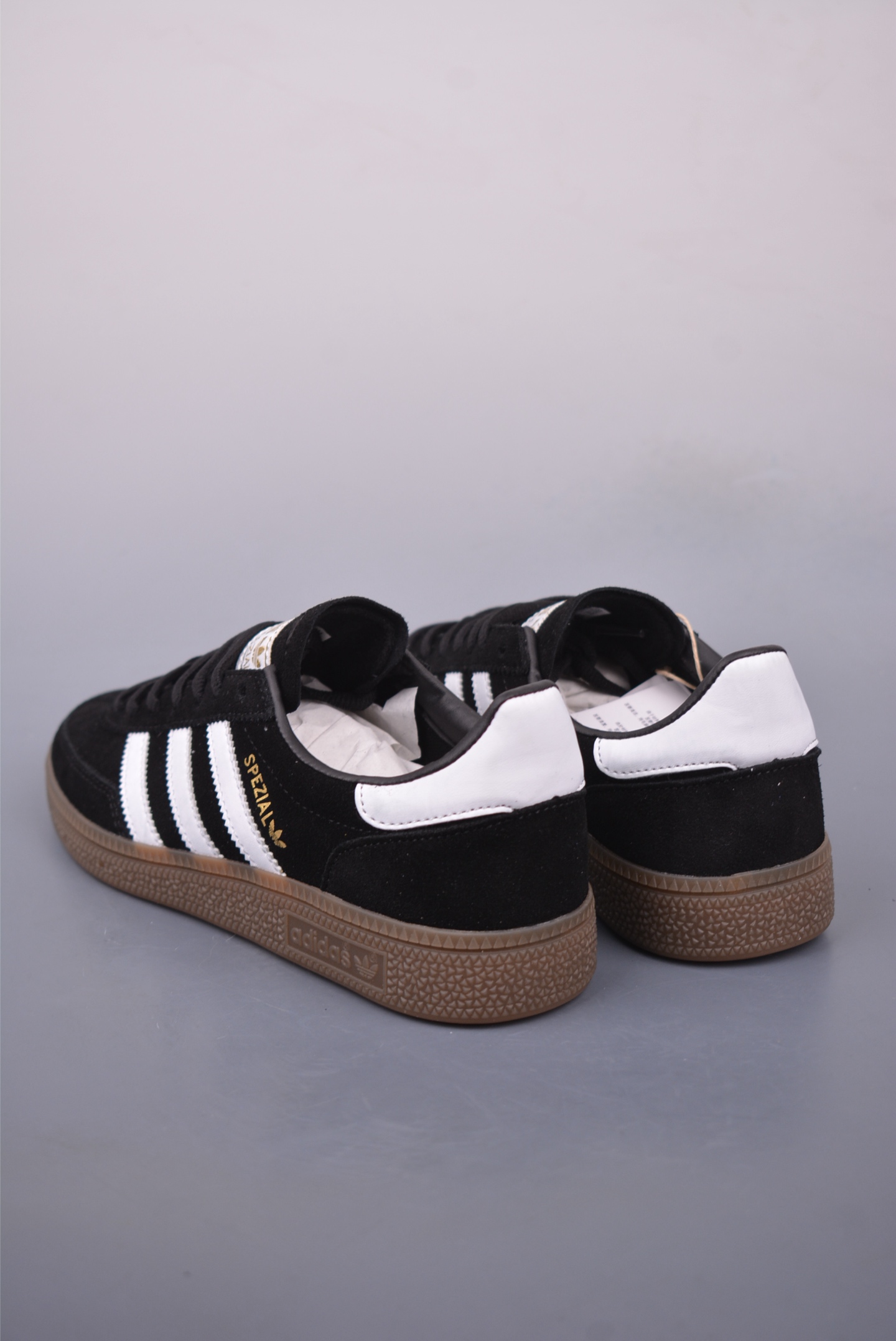 Adidas Originals Handball SPZL sports shoes black and white raw rubber sole DB3021