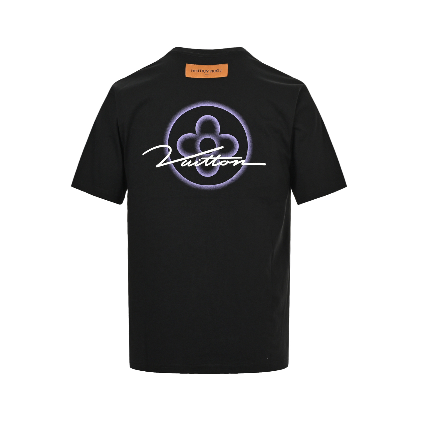 Louis Vuitton 25ss short sleeve with four-leaf clover lettering print on the back