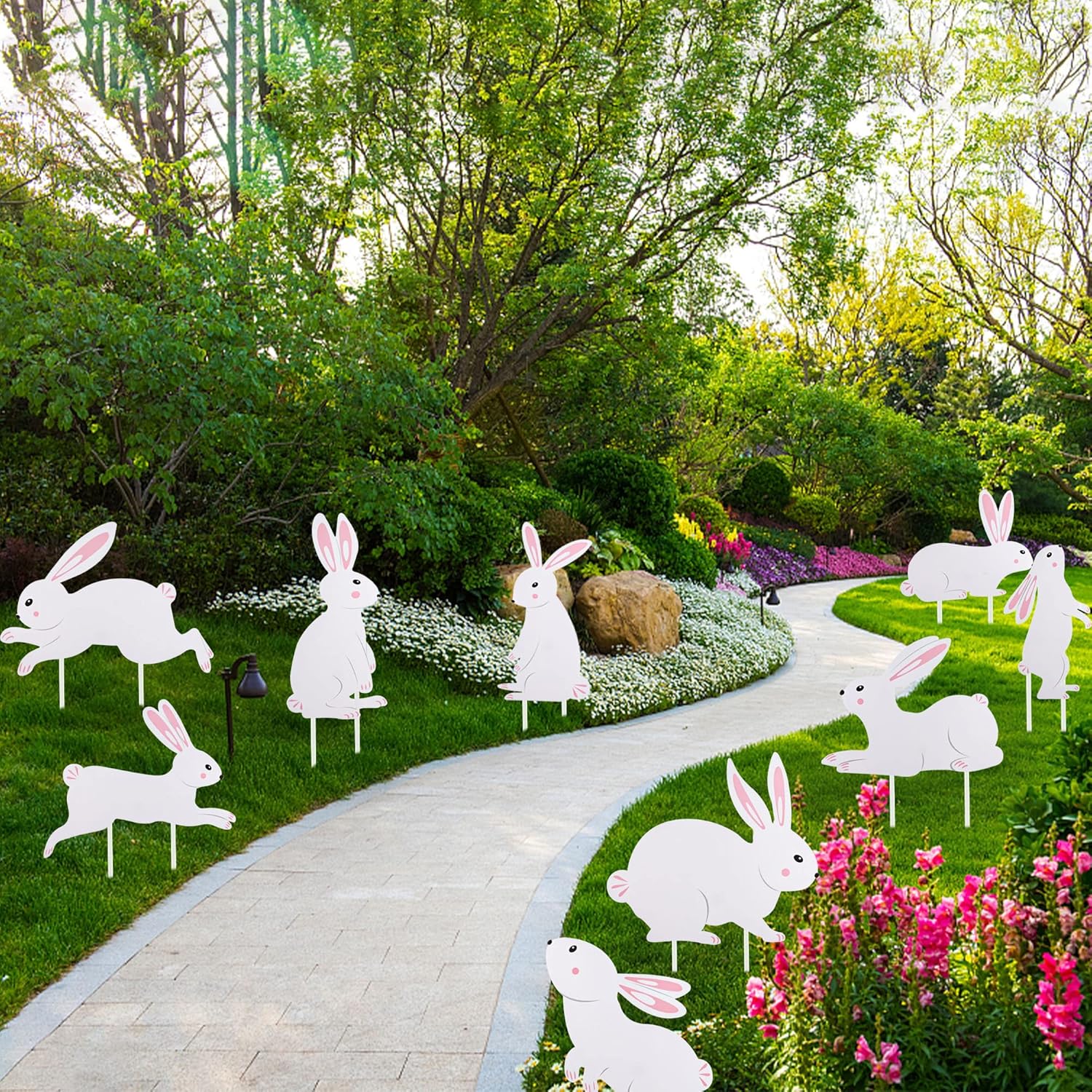🔥On Sale🔥Set of 9 Easter Bunny Yard Signs