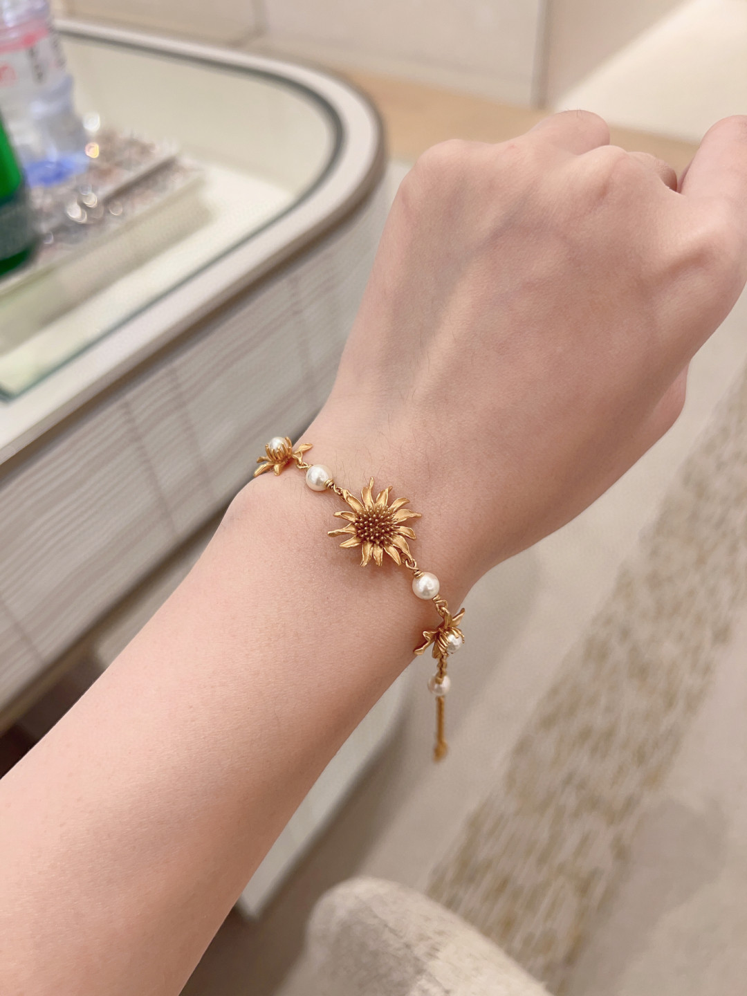 Dior Sunflower Pearl Bracelet