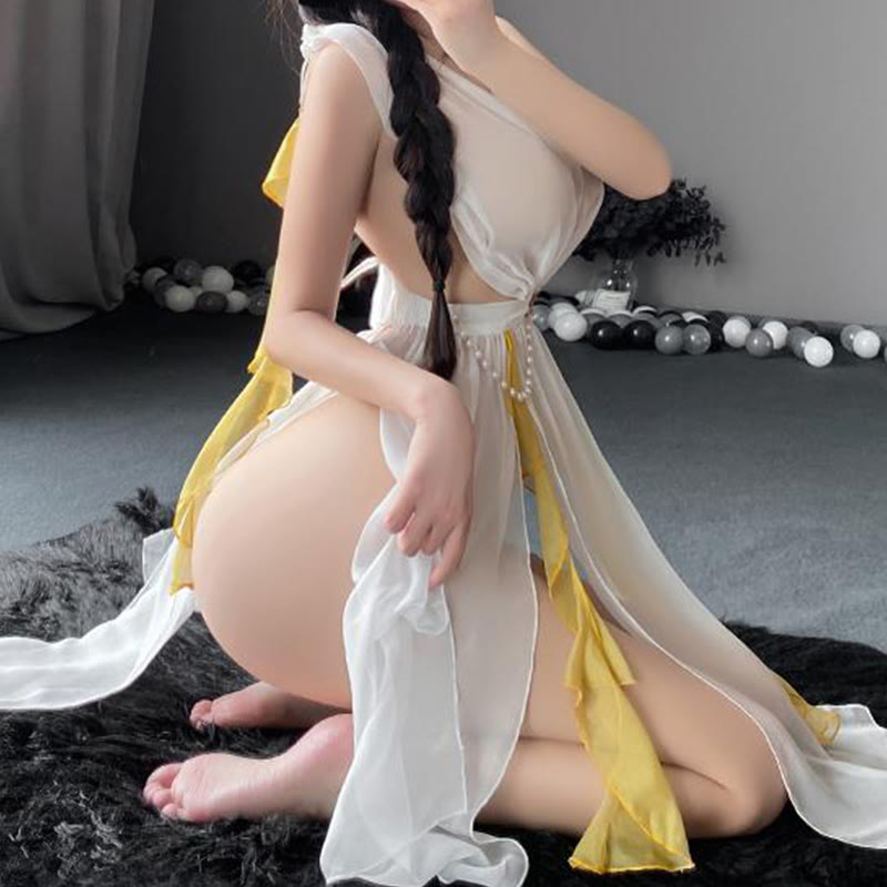Vintage See-through Backless Lingerie Dress