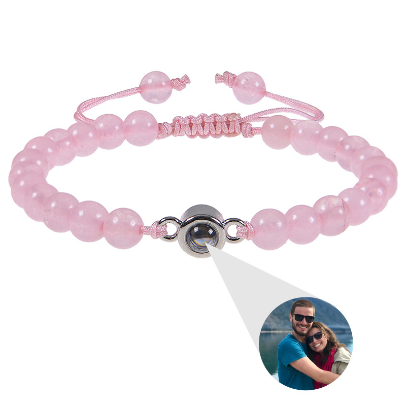 Personalized Photo Projection Beads Bracelet Sincere Gift For Her