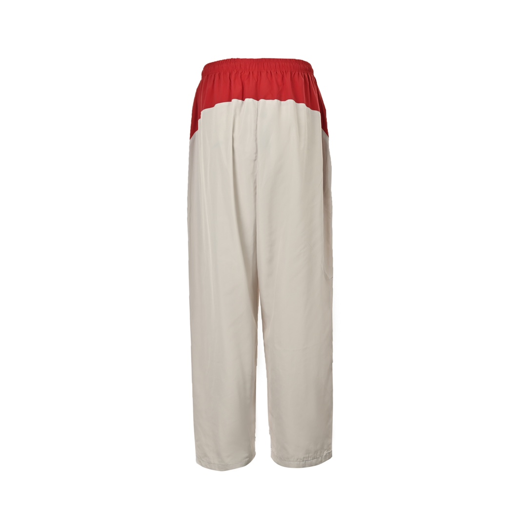 Balenciaga 24Fw white and red stitching sports trousers