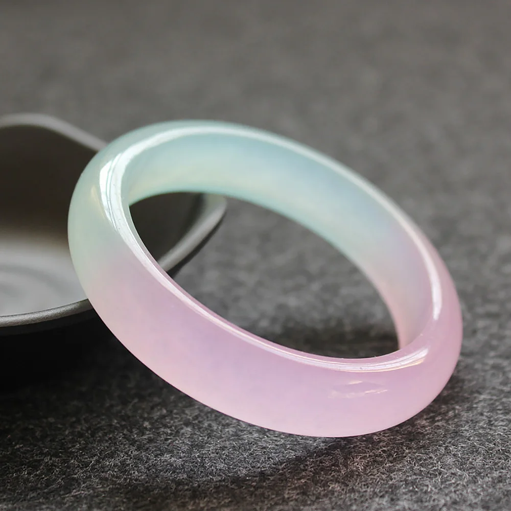 Natural Violet Widened Jade Bangle For Women Fashion Quartz Bracelets Charm Jadeite Fine Jewelry Wedding Accessories Ladies Gift