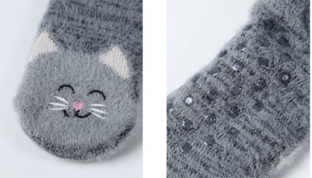 🔥Women Fuzzy Cat Socks with Grippers