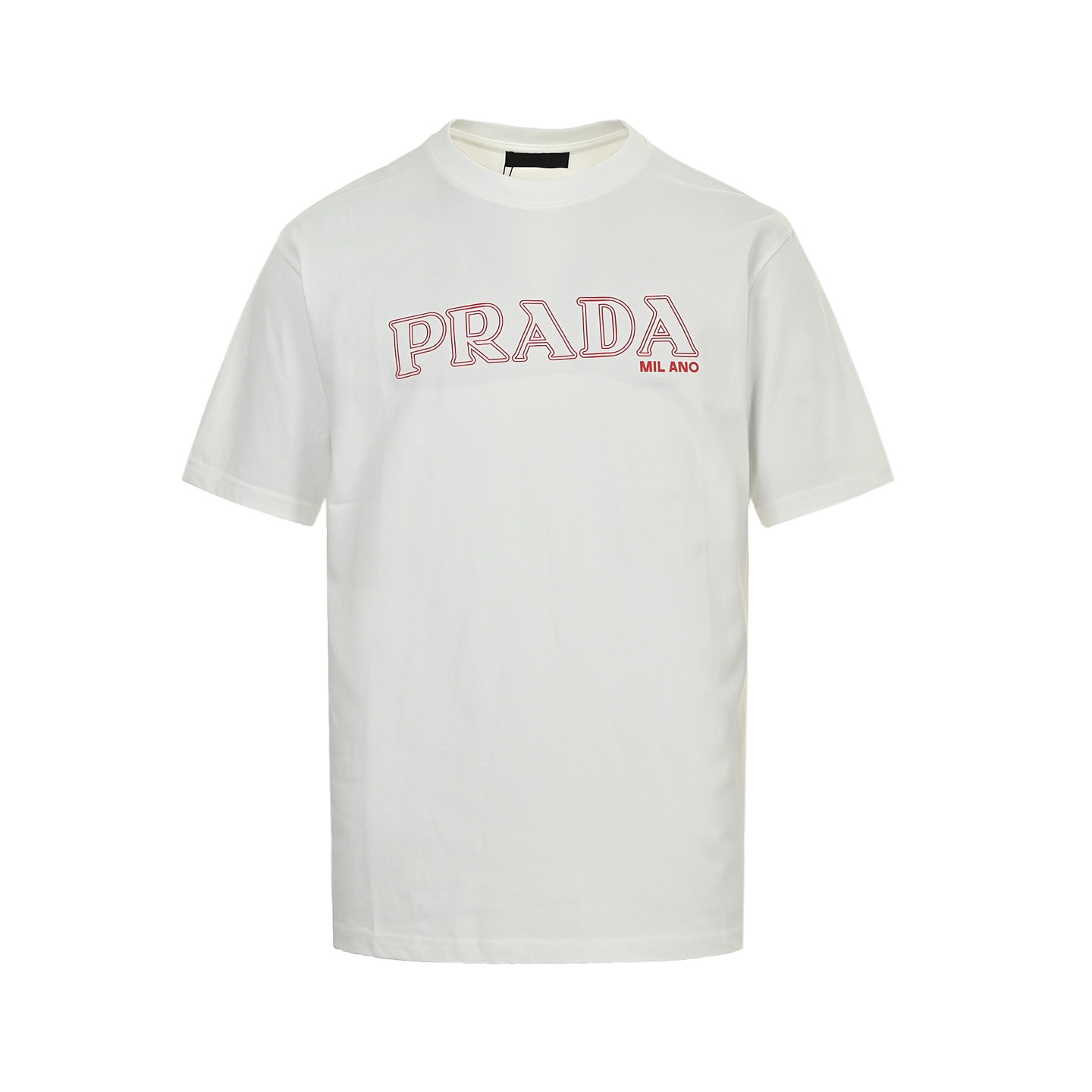 Prada 25ss hollow letter print logo short sleeve