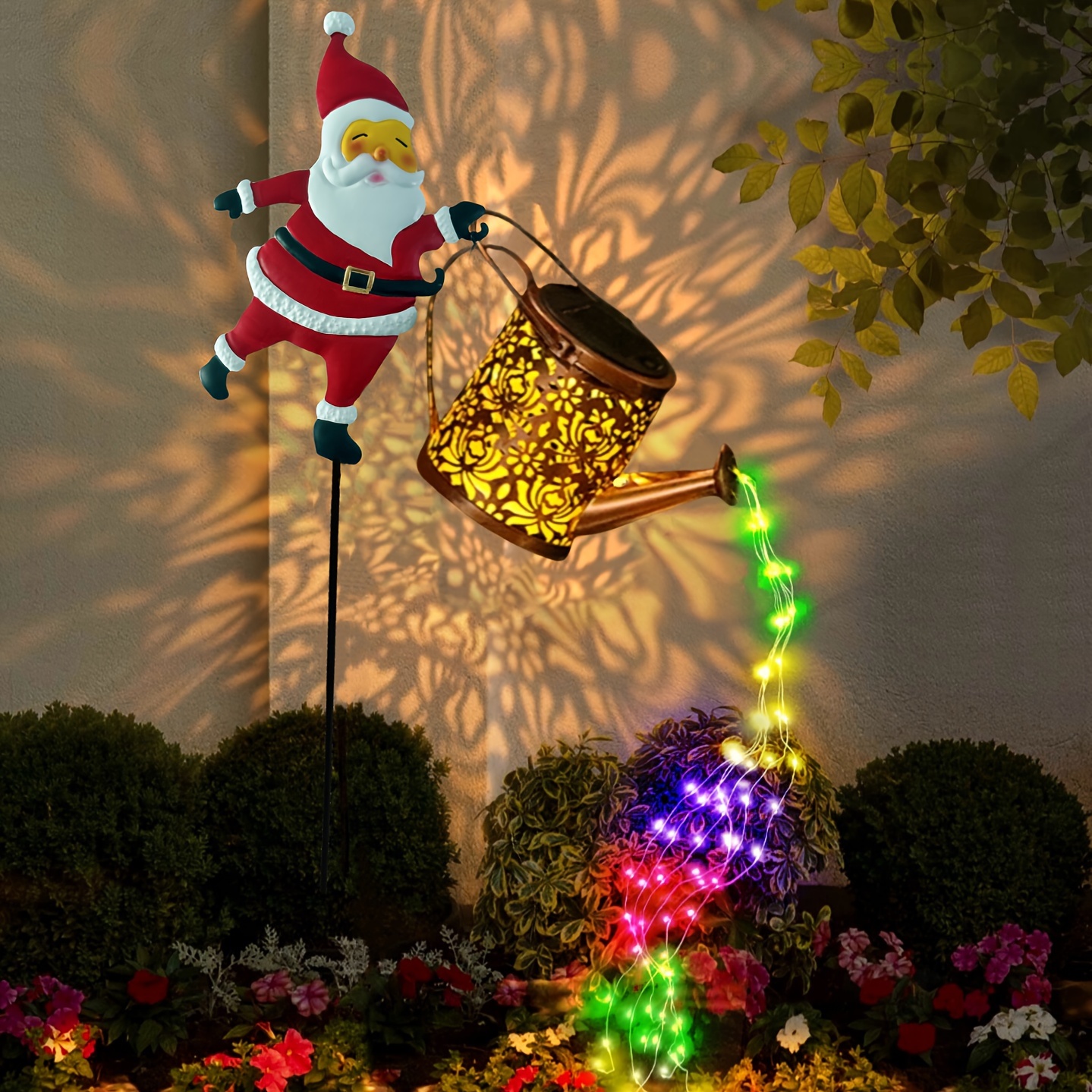 🎄Early Christmas Sale 49% OFF🎄🎅Solar-Powered Santa Watering Can Garden Lights