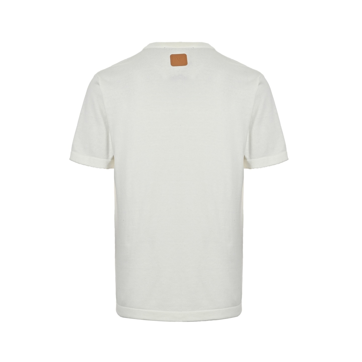 Louis Vuitton 25ss knitted short-sleeved shirt with leather patch on the chest