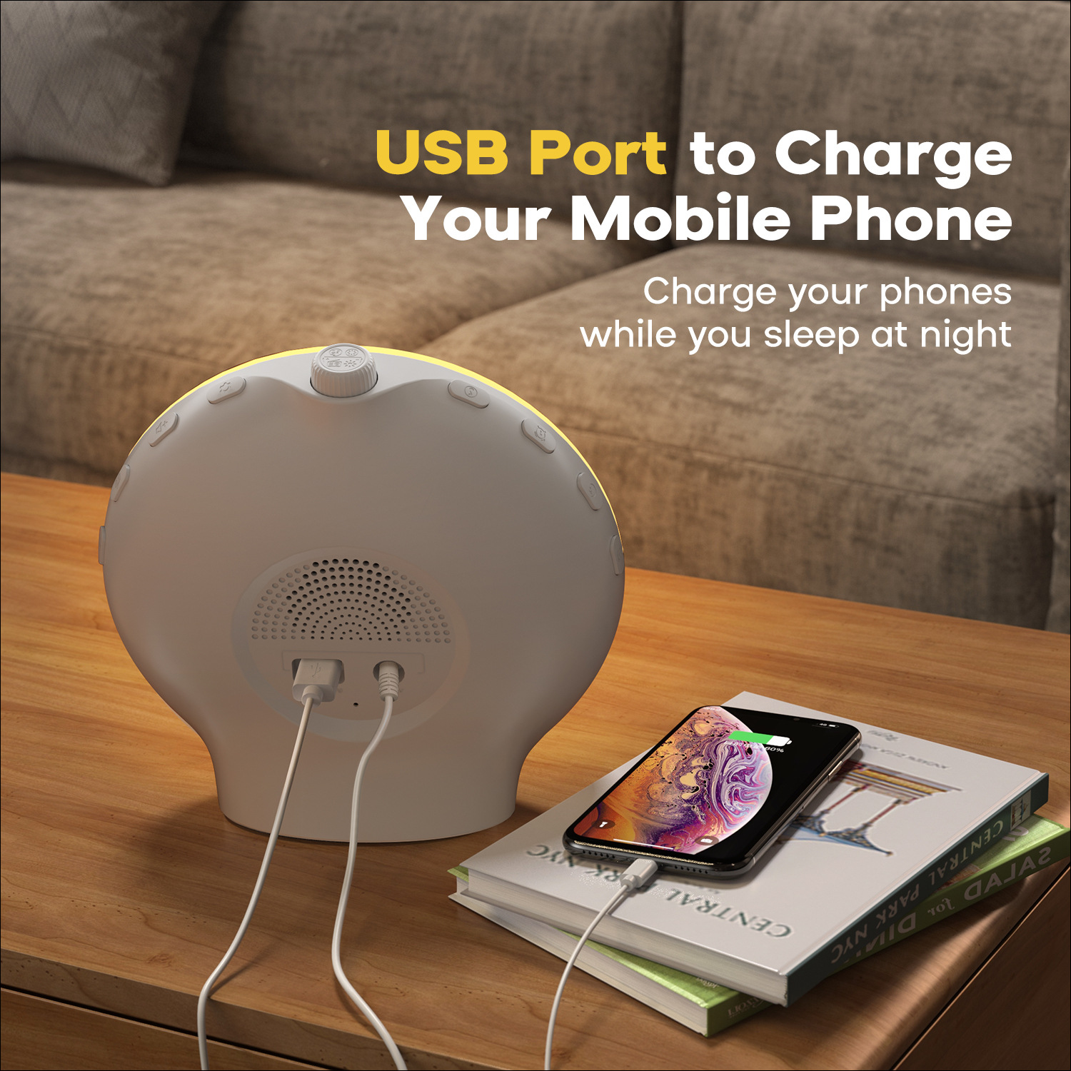 Sunrise Alarm Clock for Heavy Sleepers, Wake Up Light with Sunrise/Sunset Simulation