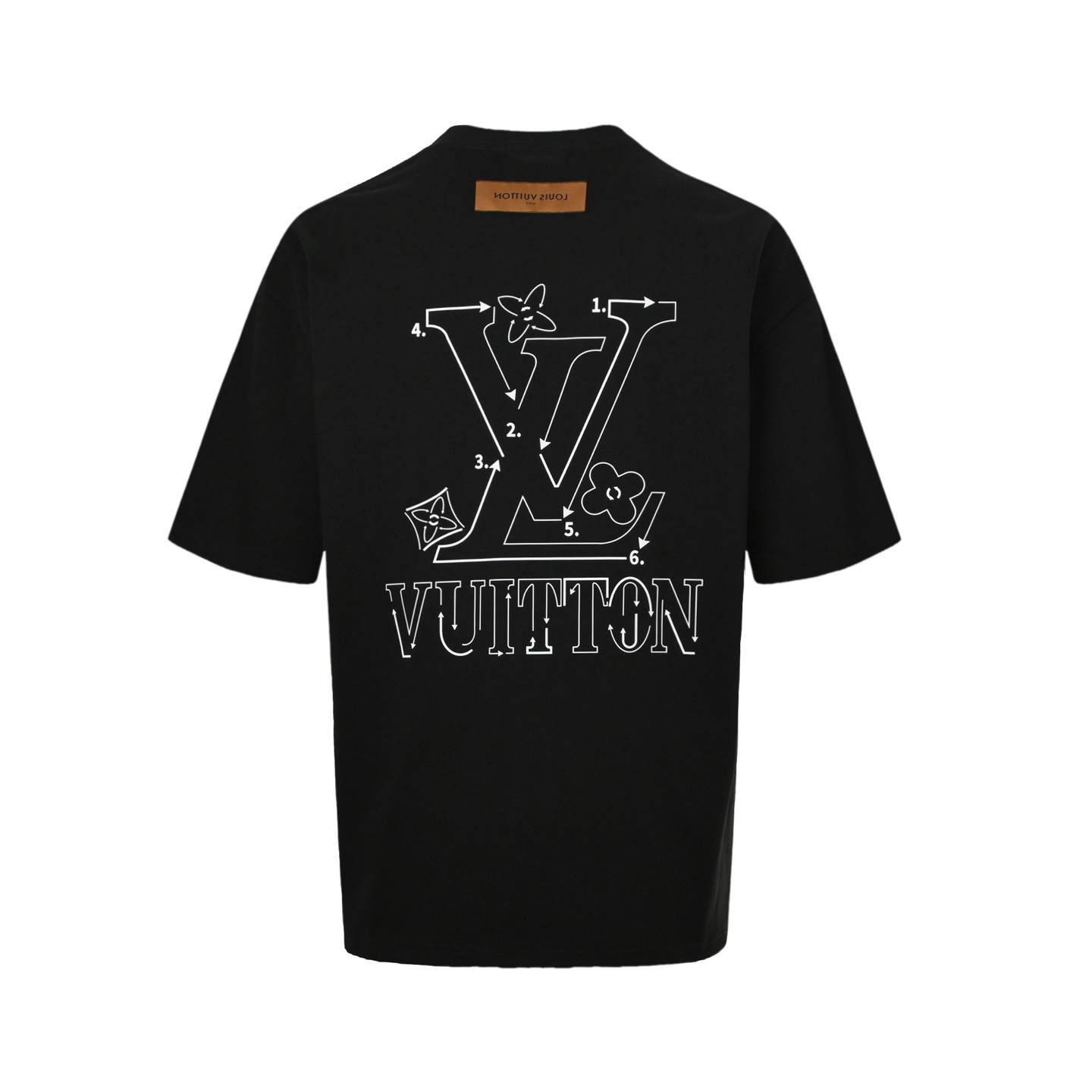 Louis Vuitton 25ss small logo monogram line print short sleeve