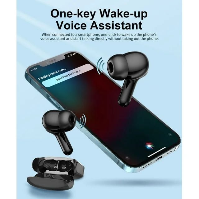 Wireless Earbuds, Bluetooth 5.3 Headphones HiFi Stereo, 40H Playtime in-Ear Earbud, Bluetooth Earbuds with LED Power Display, IP7 Waterproof Wireless Earphones Sport Headset for Android iOS