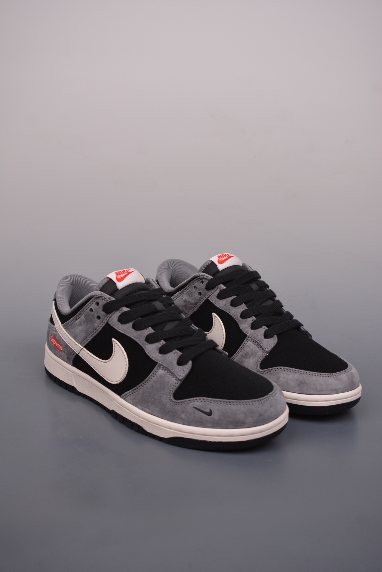 Supreme x Nike By You SB Dunk Low Retro SP Dark Grey Black and White XX3168-206