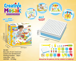💝 Children's Educational Toy💝Creative Mosaic Drill Set