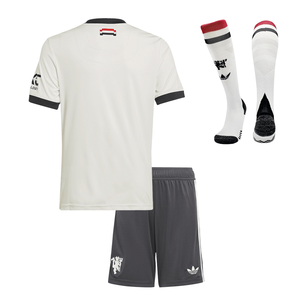 Manchester United Third Away Kids Football Jersey (Shirt+Shorts+Socks) 2024/25