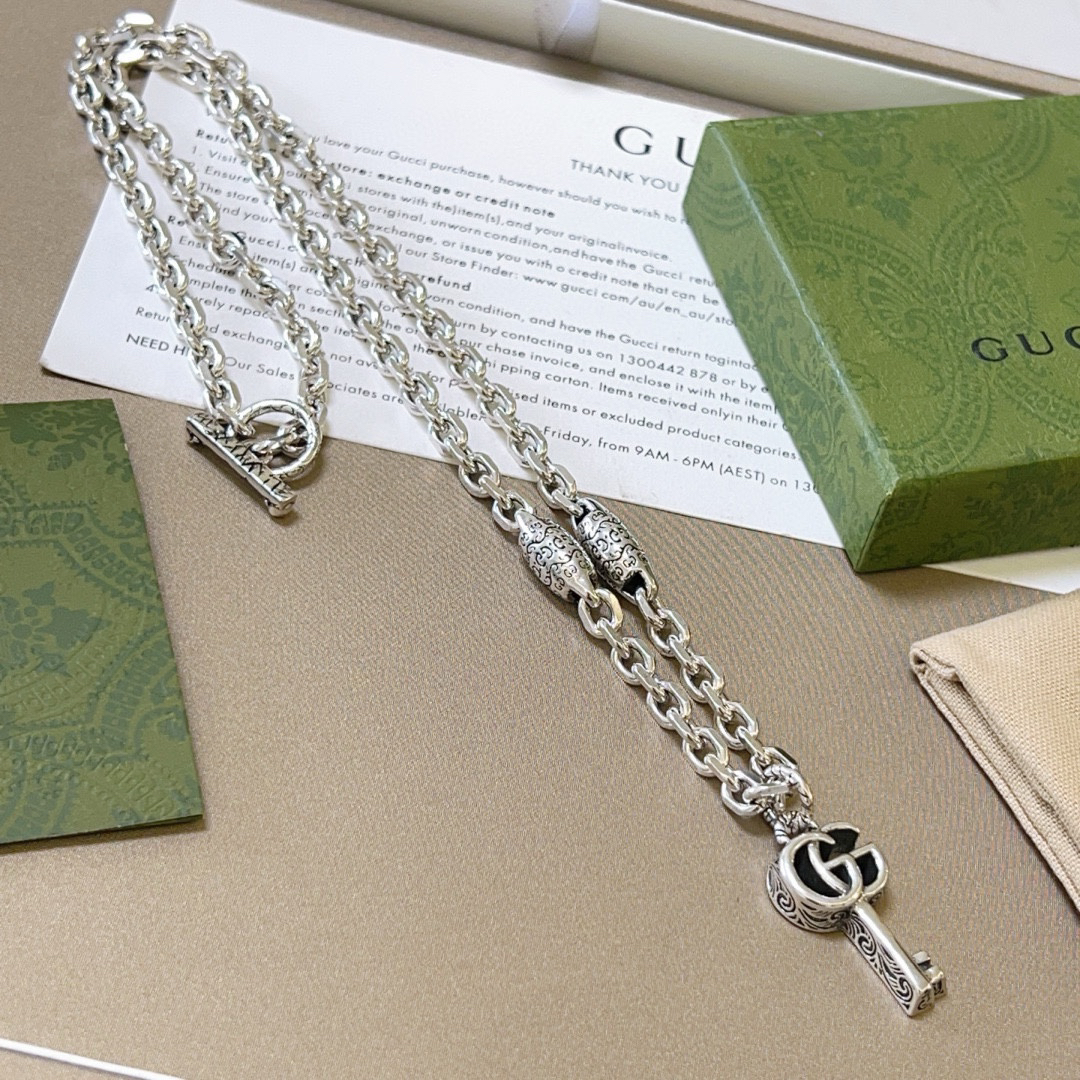 Gucci Anger Forest Series GG Key Vintage Necklace