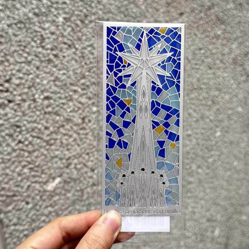 🎄CHRISTMAS ON SALE🔥Colorful light and shadow magnetic metal refrigerator sticker bookmark souvenir