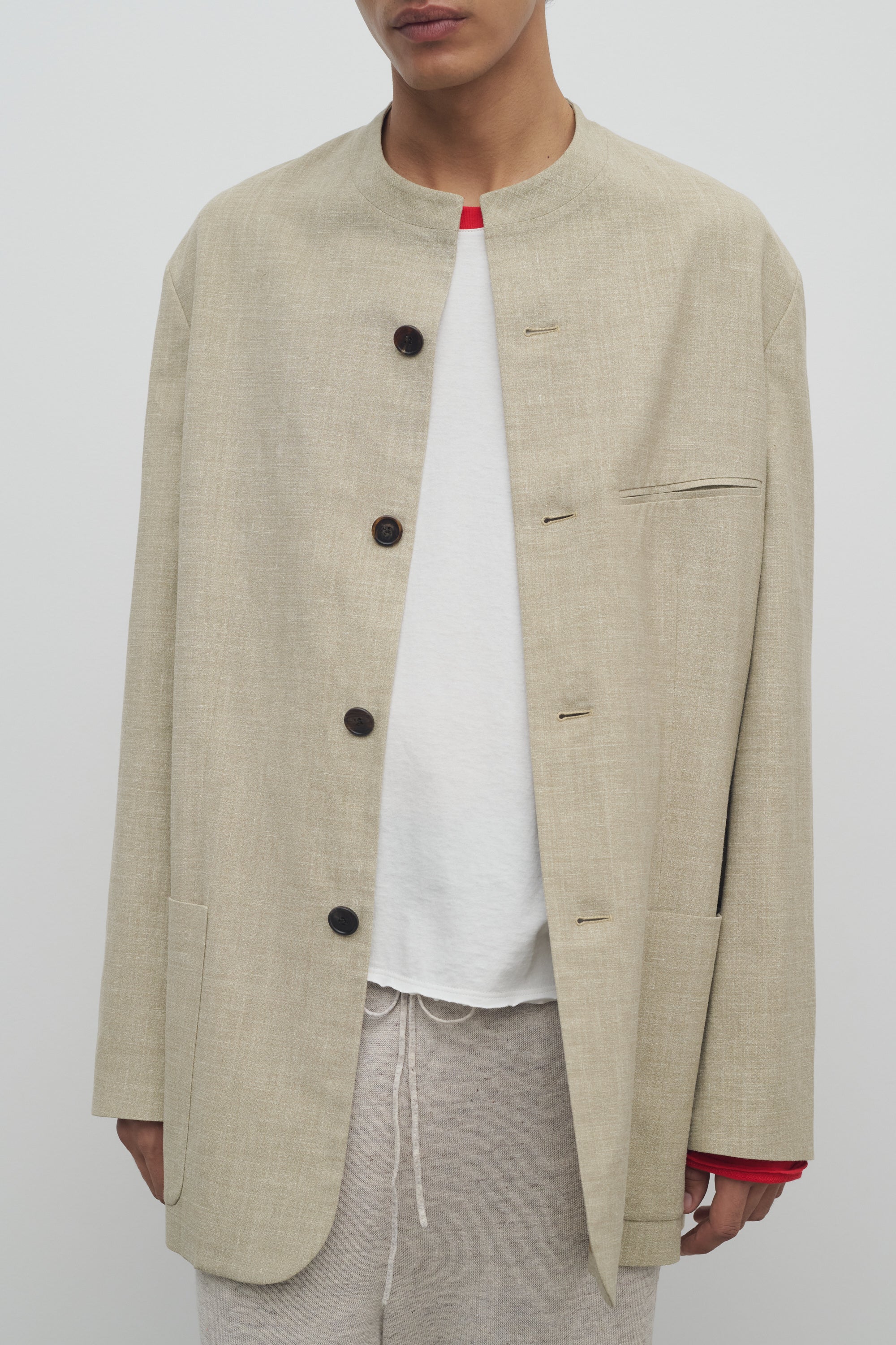 Casimir Jacket in Silk, Linen, and Virgin Wool
