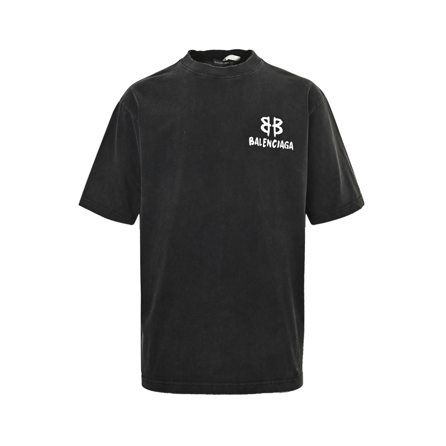 Balenciaga Double B Print Washed Short Sleeves