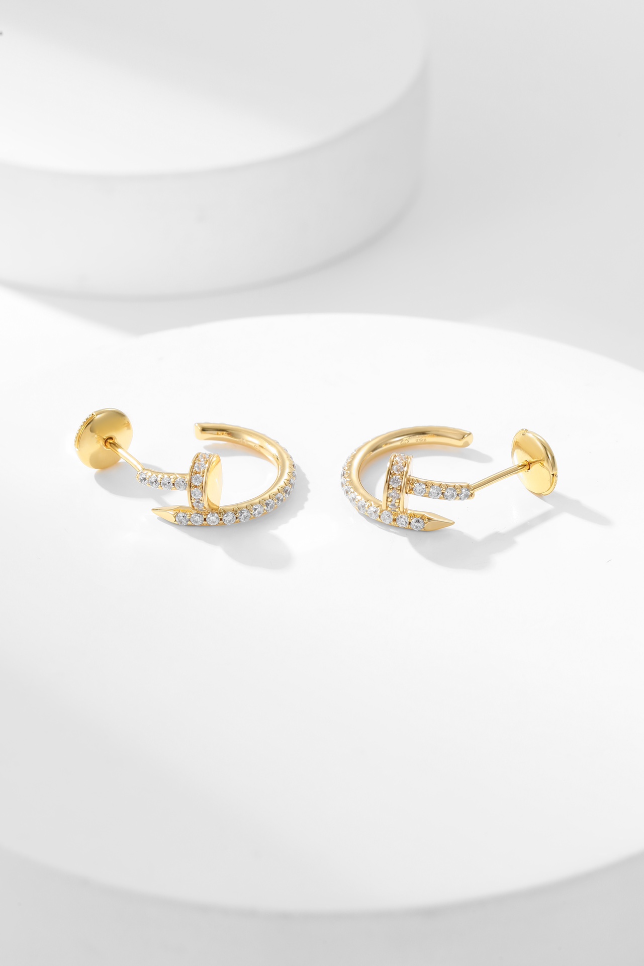 Cartier nail diamond earrings