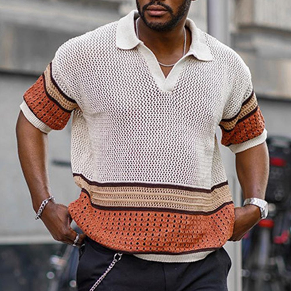 Men's Knitted Polo Shirt
