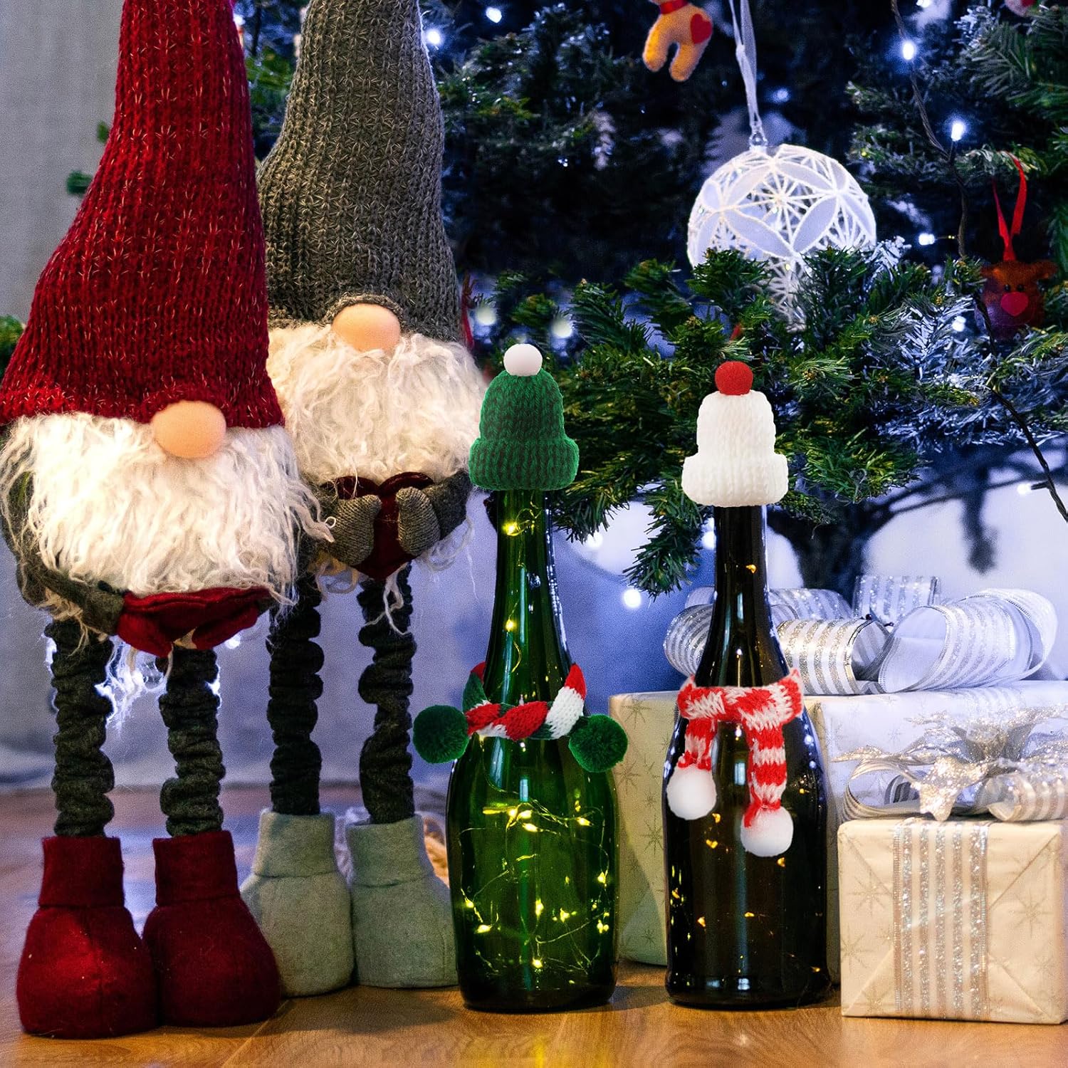 🔥Last Day 50% OFF🔥24/48/72/96 Pcs Mini Christmas Hats and Mini Scarf Set