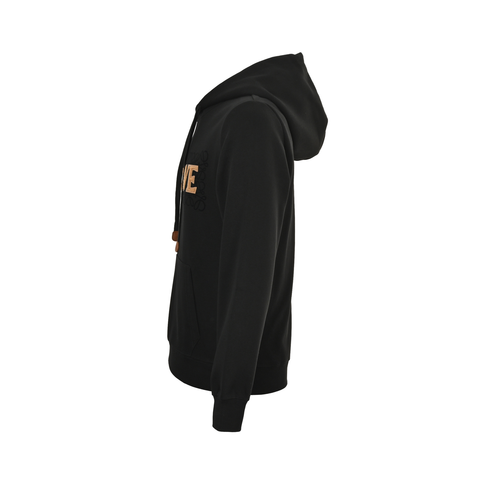 Loewe 25Fw towel patch lettering hooded sweatshirt