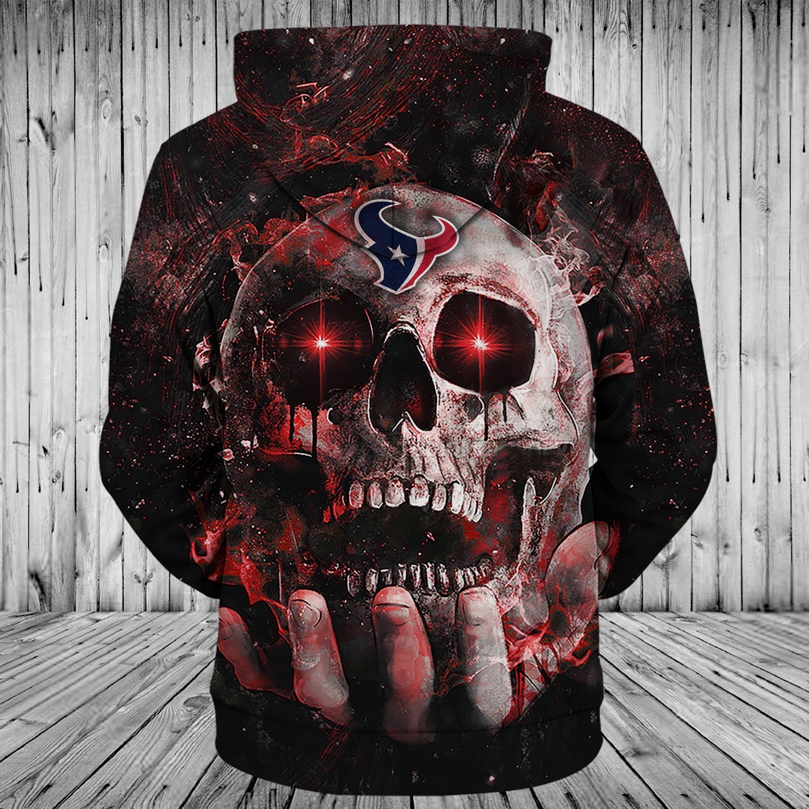 TEXANS HOODIE 3D SKULL 78