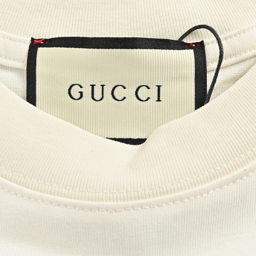 Gucci 24ss Ancora letter print staff short sleeve
