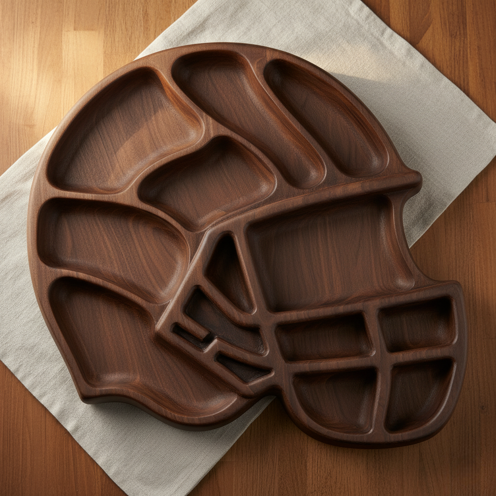 American Football Helmet Charcuterie Board